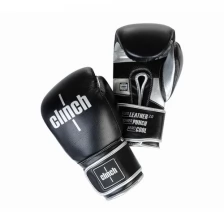 Перчатки боксерские Clinch Punch 2.0 черно-серебристые 12 унций