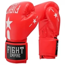 Перчатки боксёрские детские FIGHT EMPIRE, 8 унций, цвет красный